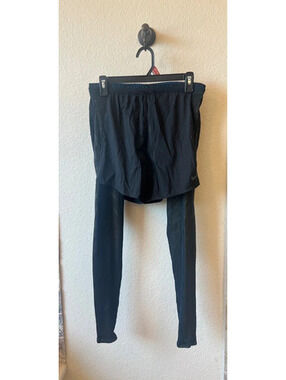 Nike Black Men's 2-in-1 Running Shorts with Integrated Tights